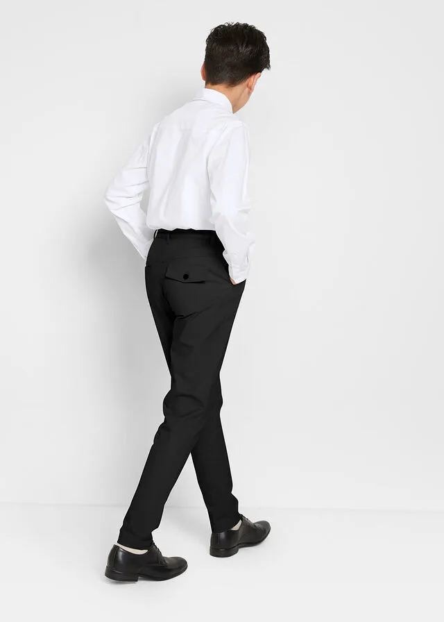 PANTALóN CHINO, CAMISA Y PAJARITA (3 PIEZAS) PARA NIñOS NEGROBLANCO